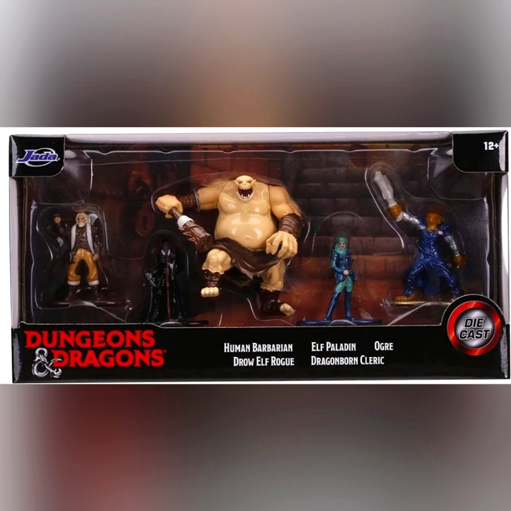 Jada Dungeons & Dragons Die Cast Metal Figures Set of 5 D&D NEW